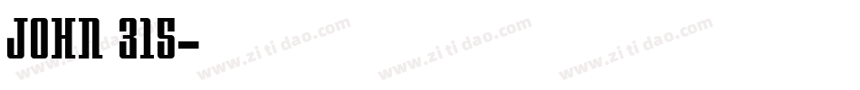 JOHN 315字体转换